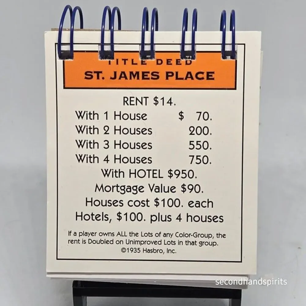Hand-Assembled Monopoly-Themed Mini Journal - St James Place